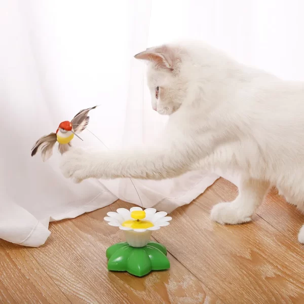 Automatic Rotating Cat Toy – Interactive Colorful Butterfly & Bird Motion Toy for Kittens & Pets - Image 2