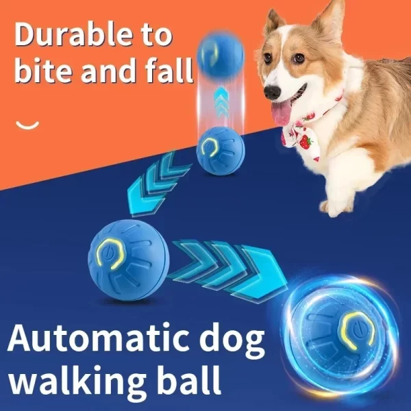 Smart Interactive Dog Toy Ball – USB Rechargeable Automatic Moving & Bouncing Pet Toy - Image 2
