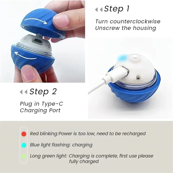 Smart Interactive Dog Toy Ball – USB Rechargeable Automatic Moving & Bouncing Pet Toy - Image 6
