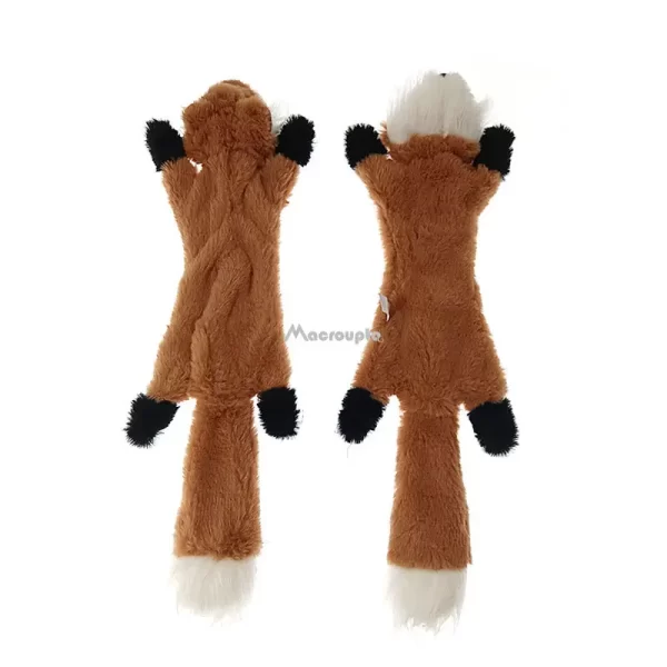 Plush Squeaky Dog Chew Toy – Cute Wolf, Rabbit & Squirrel Animal Whistling Toy - Image 4