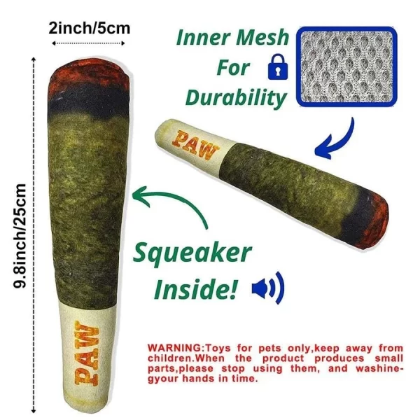 Interactive Squeaky Dog Toy – Durable Plush Chew Toy for Small Dogs & Puppies - Image 2