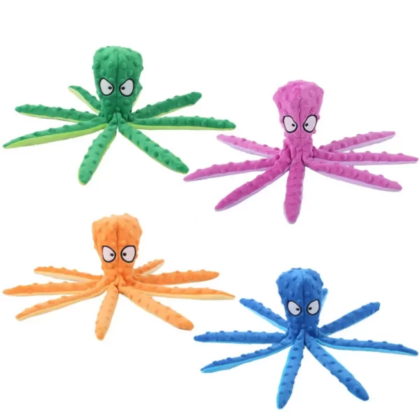 Interactive Plush Octopus Shell Toy – Bite-Resistant & Squeaky Chew Toy for Cats & Dogs - Image 6