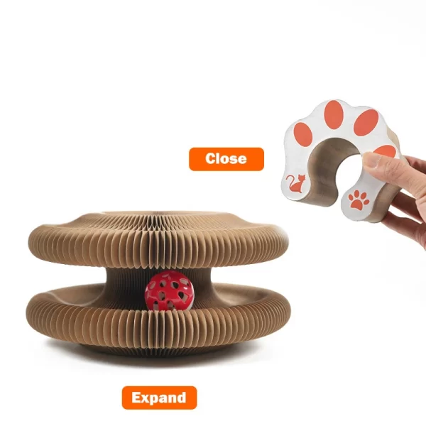 Extendable Cat Scratch Board – Durable Claw Grinding Toy with Bell & Climbing Frame - Image 5