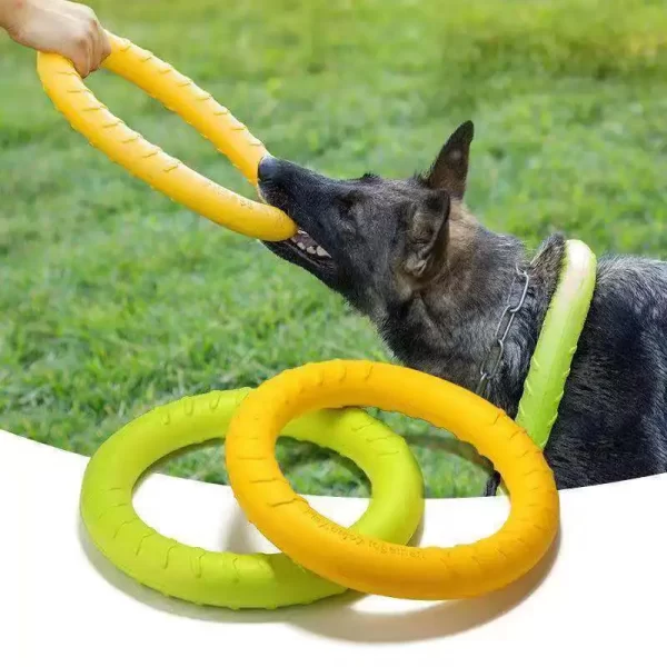 Durable Dog Training Ring – Interactive Floating Puller Toy for Active & Aggressive Chewers